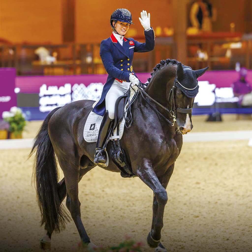 Charlotte Fry riding in Erreplus Saddle